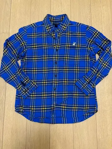 Lands' End 체크 무늬 긴팔 셔츠 L 사이즈