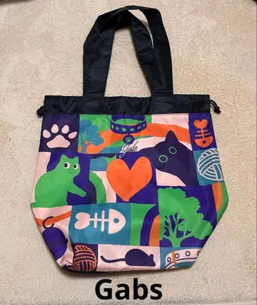 Gabs 멀티 컬러 토트백 고양이 디자인