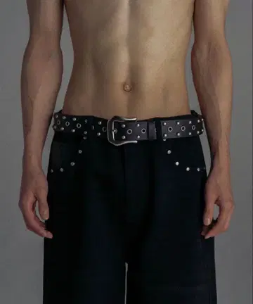 [ jentlouis ] 레더 스터디드 벨트