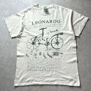 GILDAN 티셔츠 구제 의류 GILDAN 00s LEONARDO 자전거