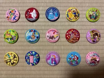 반다이 디즈니 자수 캔뱃지 2종 컴플리트 전종