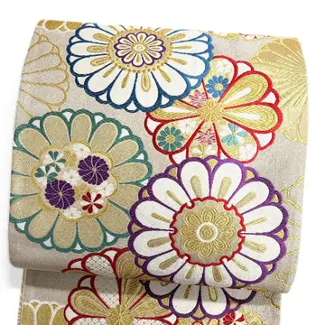 후리소데 오비 국화 설륜 문 매화 금실 기모노 115b d ms