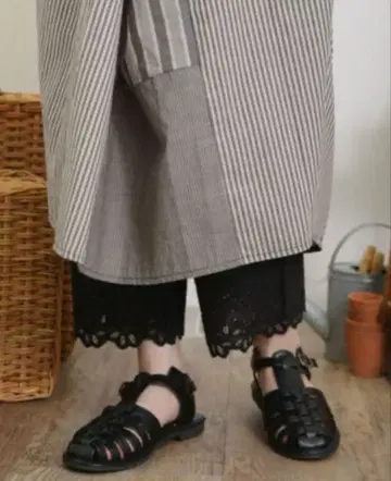 [새상품] 밑단 레이스 컷 속바지 블랙 사만사 모스모스 SM2