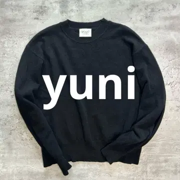 yuni 유니 울100% 크루넥 니트 블랙 프리 사이즈