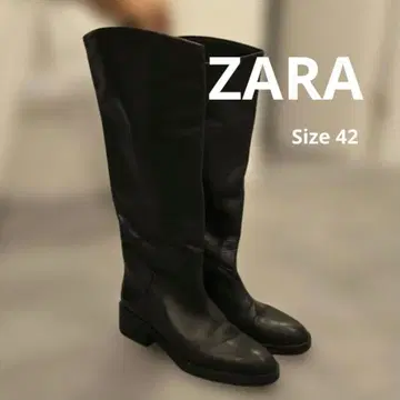 ZARA 가죽 니하이 부츠 사이즈 42