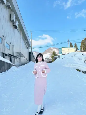 핑크 니트 셋업 2세트