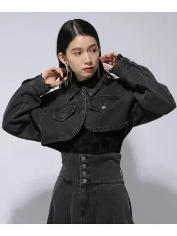 HARE 데님 볼레로 자켓