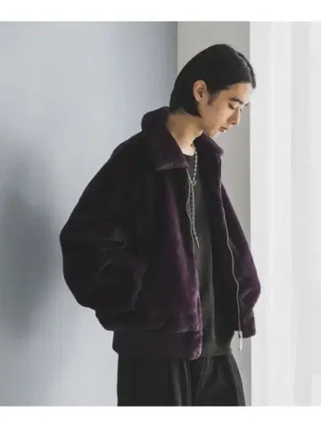 HARE 퍼 컴팩트 블루종 S