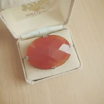 쇼와 레트로 SILVER 오벌컷 마노 오비 고정 띠