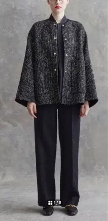 드로어 트위드 케누키 자켓 코트 36