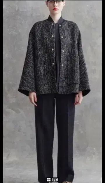 드로어 트위드 케누키 자켓 코트 36