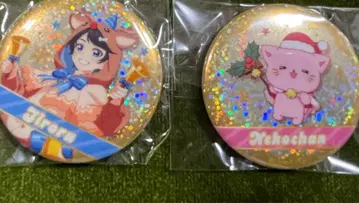 치로피노 와챠해피 크리스마스 트레이딩 캔뱃지 치로루 & 고양이