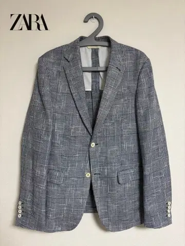 ZARA MAN 체크 무늬 테일러드 자켓 EUR 50