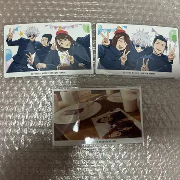 주술회전 팬페어 특전 카드 사시스 3종 컴프 세트 고죠 게토 이에이리 4