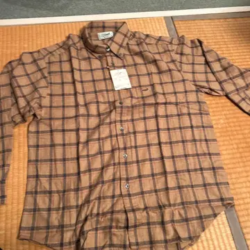 LACOSTE 체크 무늬 긴팔 셔츠