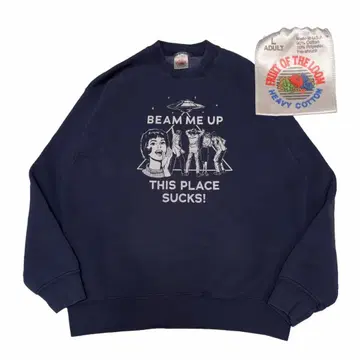 90s BEAM ME UP 기묘한 이야기 맨투맨 L