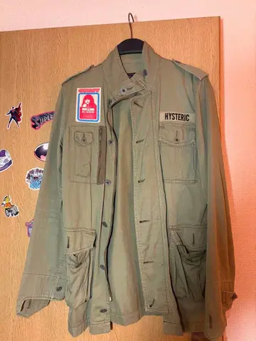 Hysteric glamour 밀리터리 자켓 올리브 그린