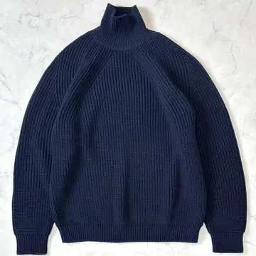 바토너 24AW 시그니처 터틀넥 니트 다크 네이비 사이즈 3 tp8