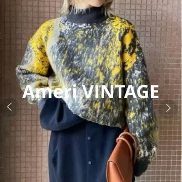 Ameri VINTAGE UND RUST ART KNIT TOP 아메리