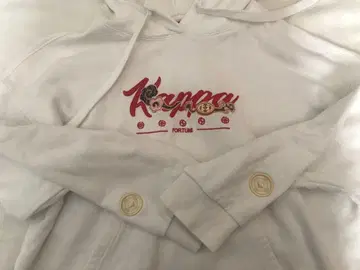 프로필 필독 Kappa 카파 후드티 화이트 로고 자수 빨간색 금
