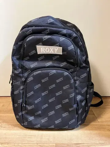 ROXY 로고 프린트 블랙 백팩