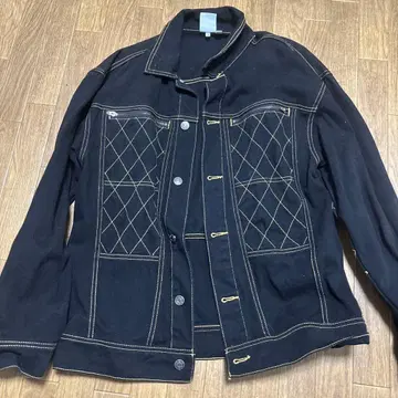 x-girl 블랙 데님 자켓