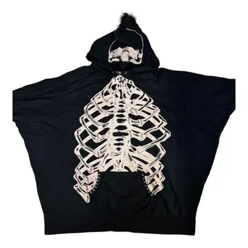 GLAD NEWS 해골 후드티 초 빅 사이즈 스터드 펑크