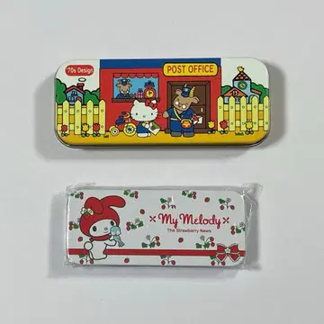 딸기 신문 부록 헬로키티 미니 캔 박스 마이멜로디