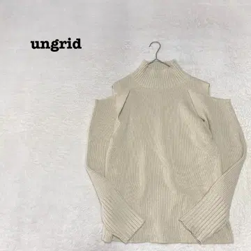 DE0020 [언그리드] 니트 [F] 오픈 숄더 하이넥 리브