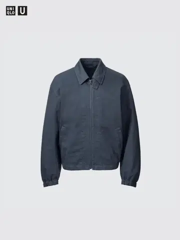 유니클로 U 집업 블루종