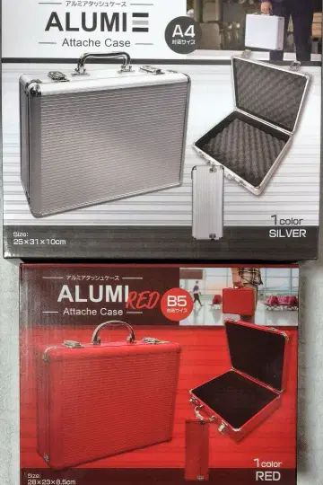 ALUMIE 어태치 케이스 A4 실버 & B5 레드