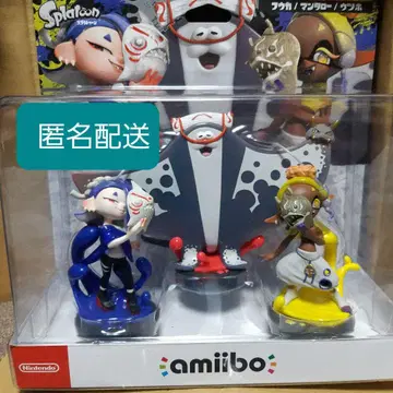 새상품 amiibo 스리미 연합 세트 후우카 우츠호 만타로 스프라툰