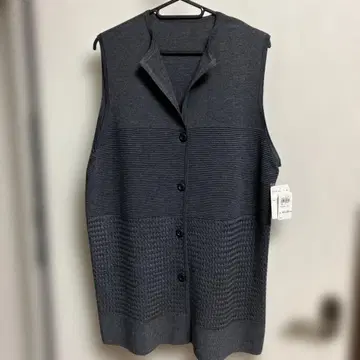 MISSEL L 사이즈 다크 그레이 니트 베스트