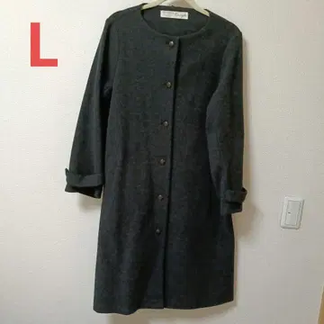 새상품급 SELF SERVICE 다크 그레이 롱 코트