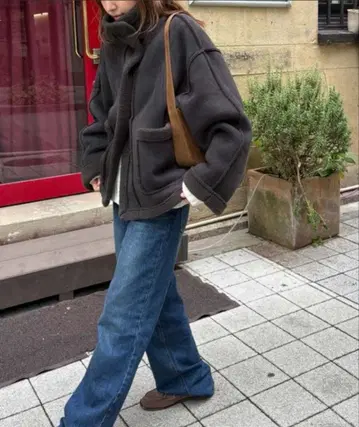 CANALJEAN EL mar 페이크 무스탕 자켓 무스탕 코트