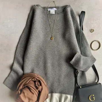 새상품급 파비아나 필리피//울 캐시미어 니트 그레이 사이즈 40