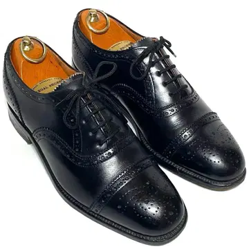 REGAL 리갈 브리티시 컬렉션 블랙 세미 브로그 가죽 신발