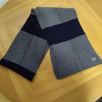 Lacoste 리브 머플러 네이비/그레이