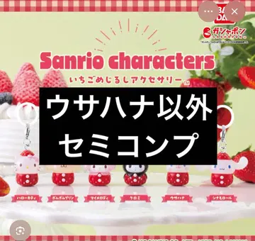 산리오 캐릭터즈 딸기 메지루시 액세서리 세미 컴플리트 키티 외