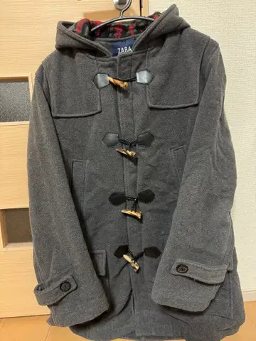 ZARA 그레이 더플 코트 남성용