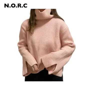 N.O.R.C 노크 양 골지 리브 터틀넥 니트 터틀넥
