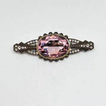잔프랑코 페레 FERRE 핑크 크리스탈 브로치 큐빅