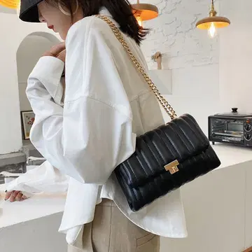 [신상 미사용] 백 성인 여성/미니백/2way 인조 가죽 가방 블랙