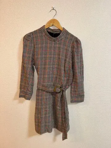 trf collection 체크 무늬 미니 원피스