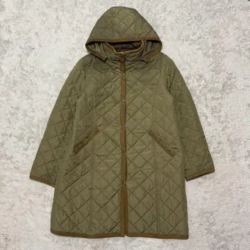 BEAMS HEART 퀼팅 후드 코트 L 여성용 CC02