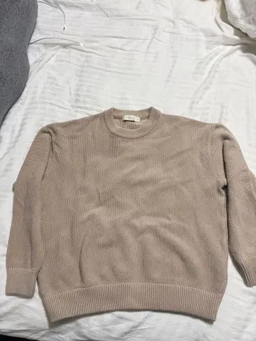 PUBLIC TOKYO 베이지 크루넥 니트 S