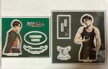 진격의 거인 리바이 아크릴 스탠드 2개 음애니 미개봉 새상품