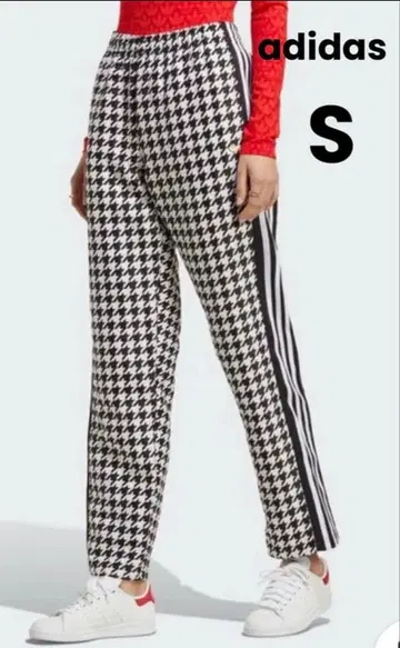 adidas 하운드 투스 패턴 팬츠 S