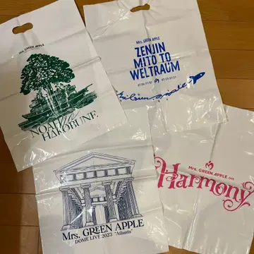 Mrs. GREEN APPLE 쇼핑백 4장 세트