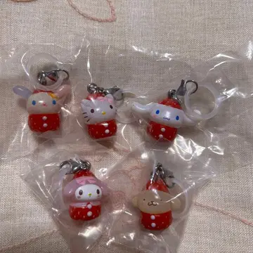 산리오 캐릭터 딸기 메지루시 액세서리 5개 세트